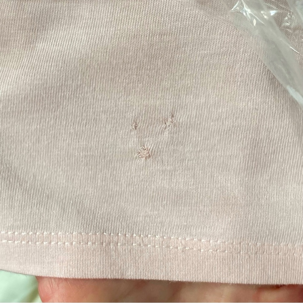 MAJE rose light pink Tournoi ruffle frill stripe detail T-shirt top - Picture 7 of 9